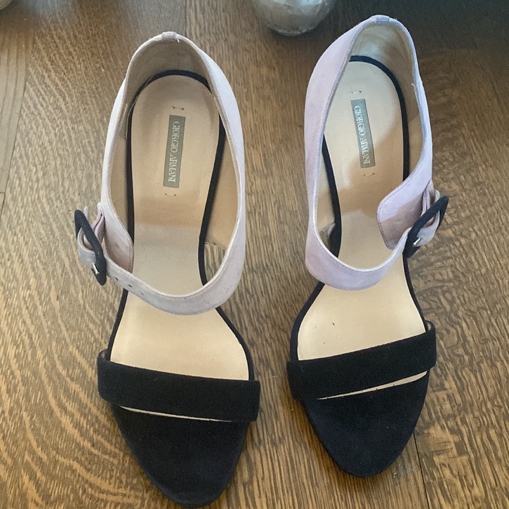 Giorgio Armani rare heeled wedge sandal